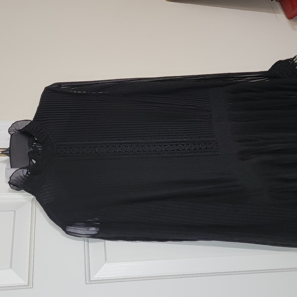 With Tags RALPH LAUREN BLACK DRESS Wednesday Fall LONG SLEEVED Sz 10 - Picture 4 of 16